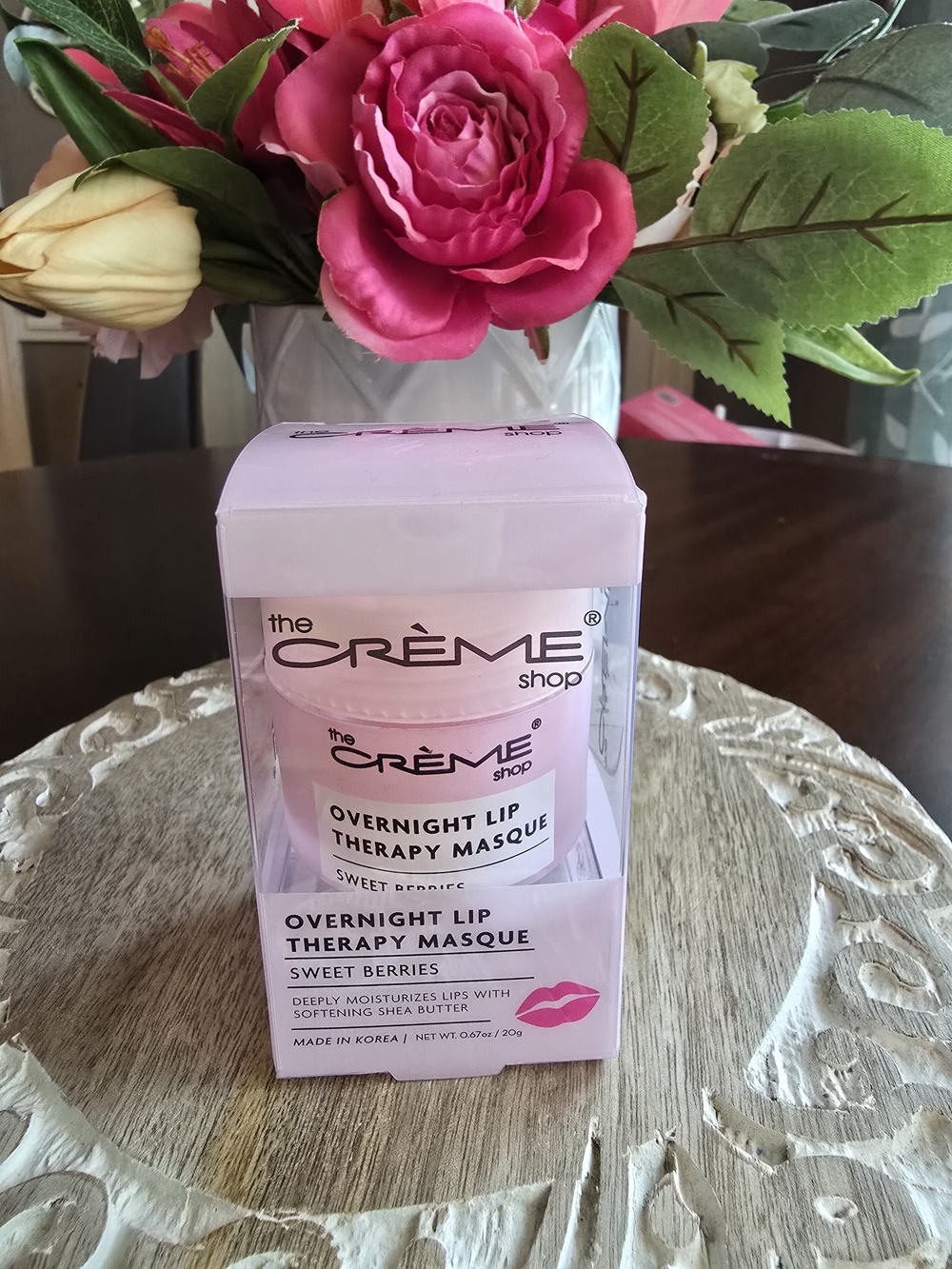 The Crème Shop Overnight Lip Therapy Masque - Sweet Berries Pink